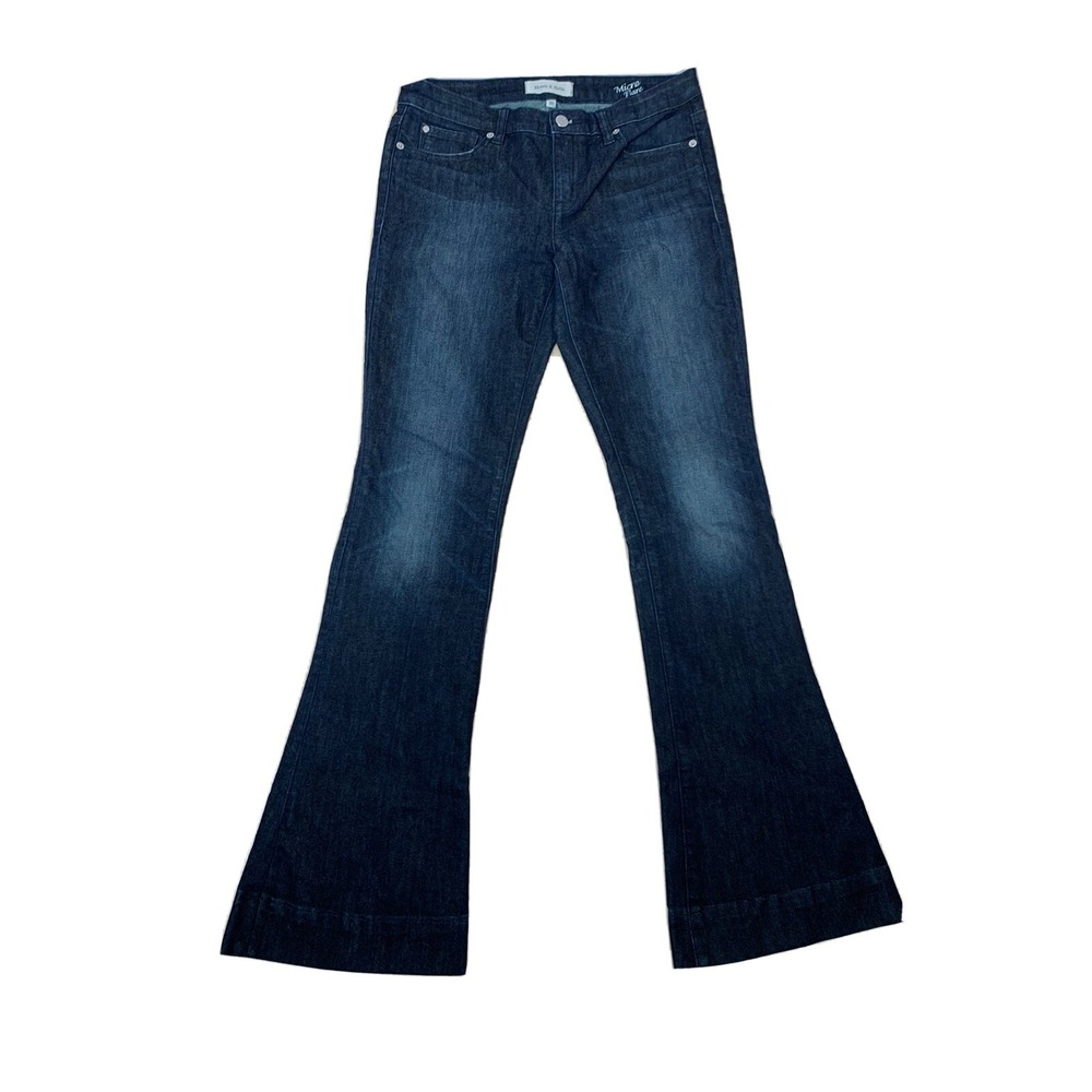 Henry and Belle Jeans Womens Microflare Denim Size 28 Approx 30x33 Blue Denim‎